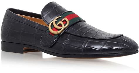 gucci slippers for mens revolt crocodile|Gucci shoes for men.